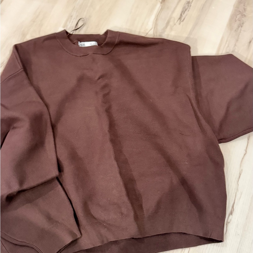Zara Women's Brown Sweatshirt
